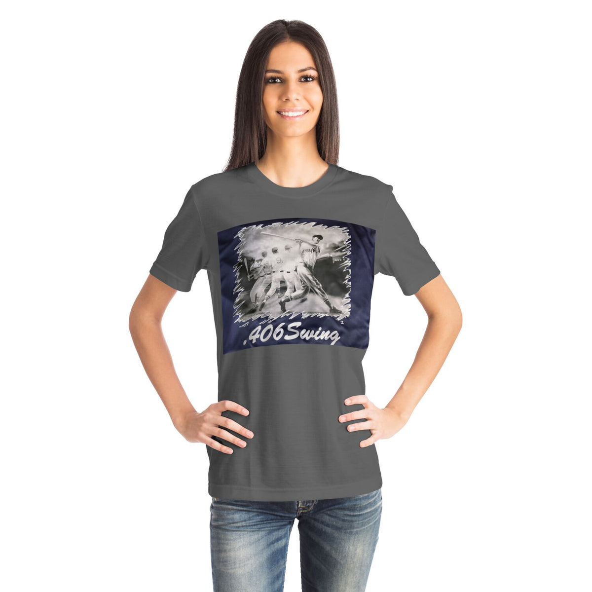 ".406Swing" Blue Logo Gray Shirt