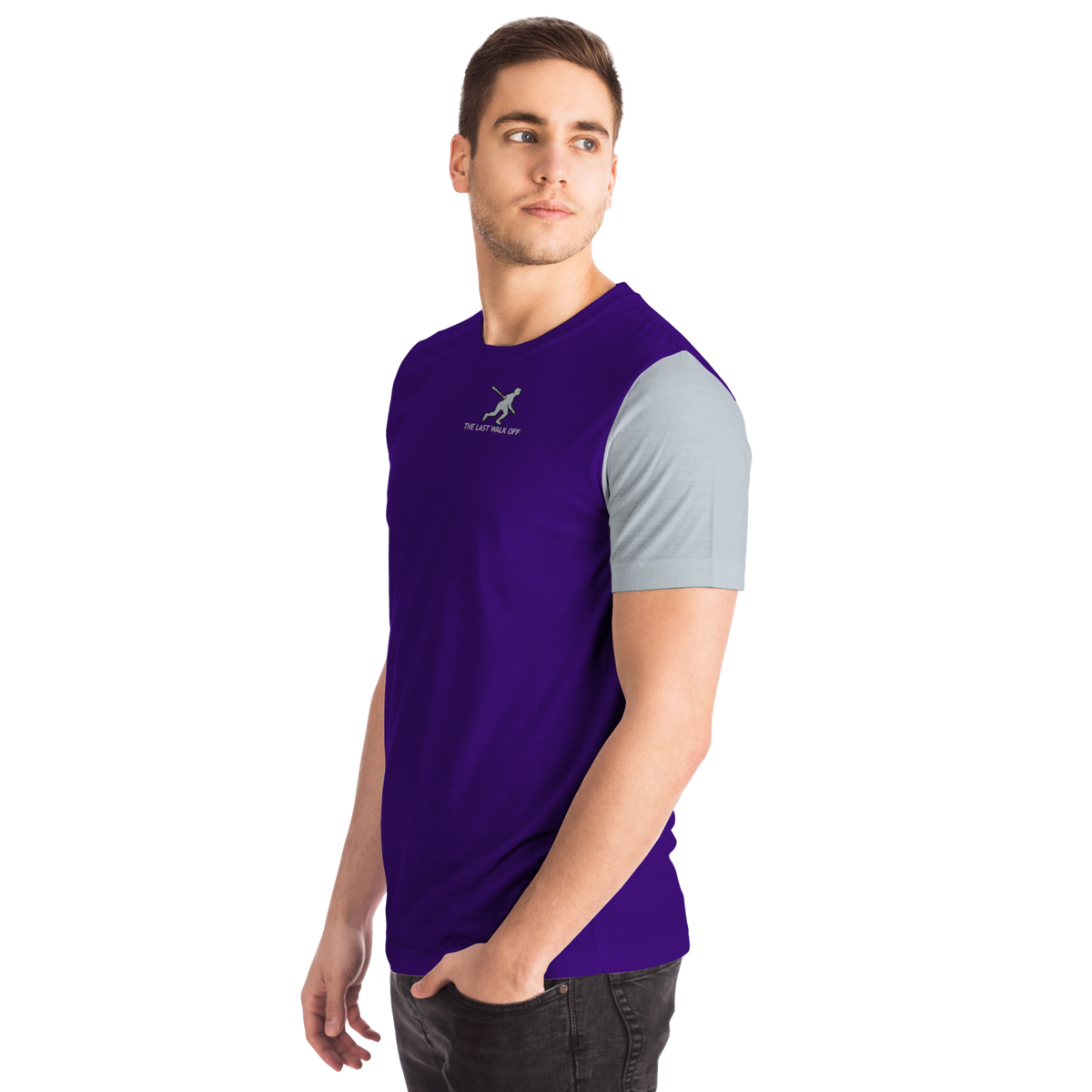 Denver Purple Gray Short Sleeve Shirt