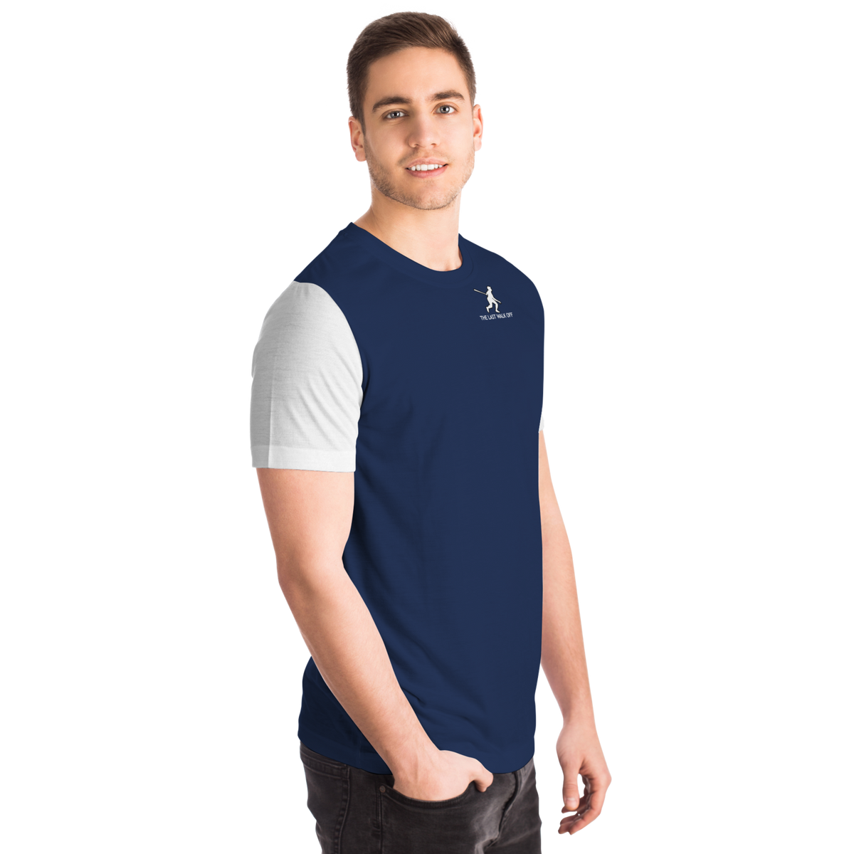 New York Navy Blue White Short Sleeve Shirt