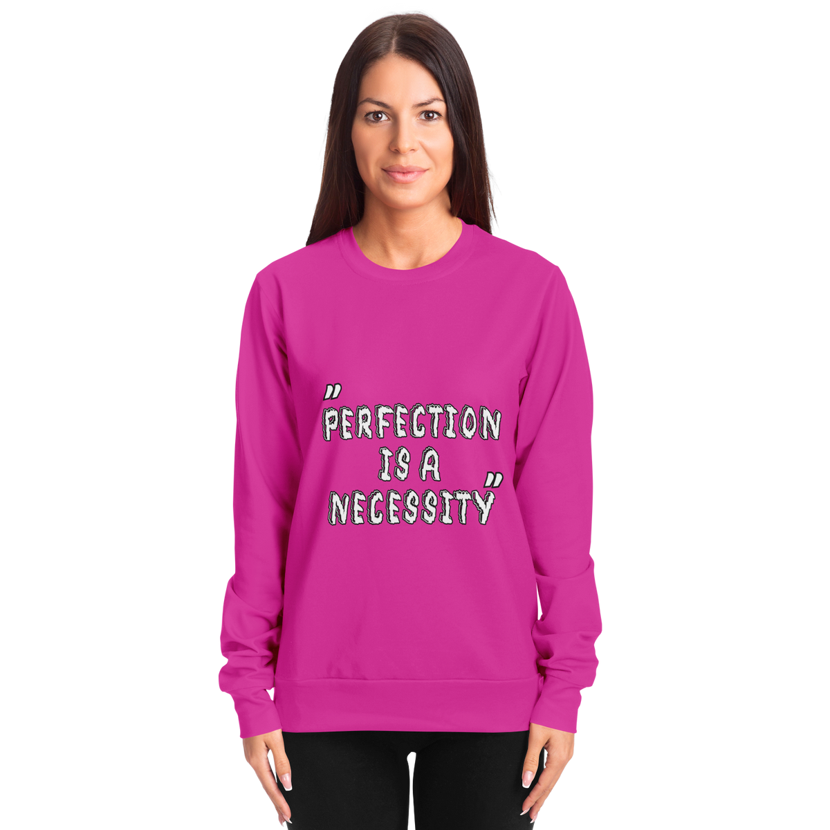 Perfection is a Necessity Winners Win Long Sleeve Shirt Pink