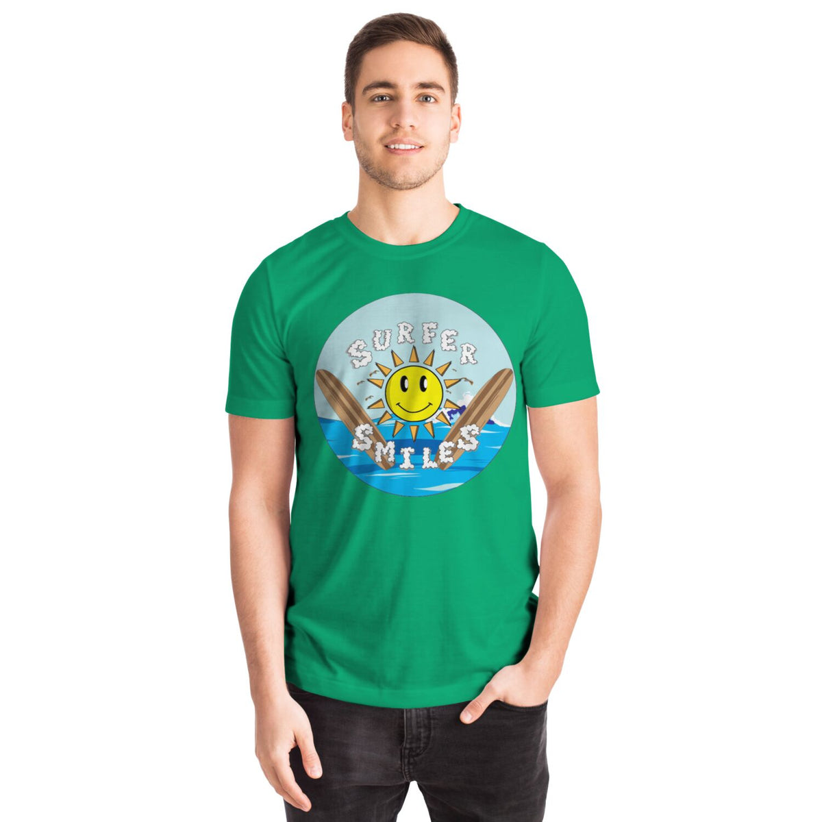Surfer Smiles T-shirt Green