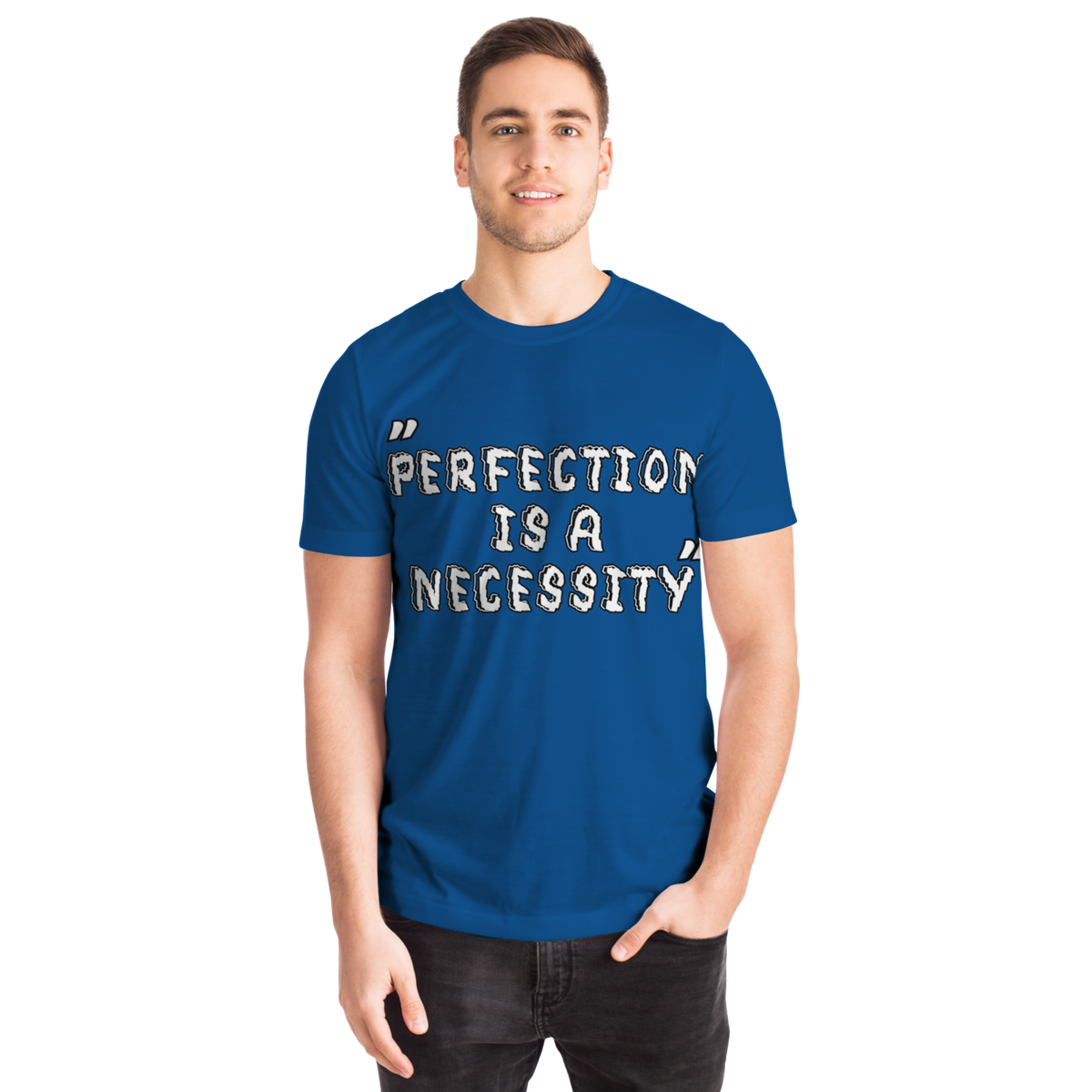 Perfection is a Necessity Winners Win T-Shirt Blue