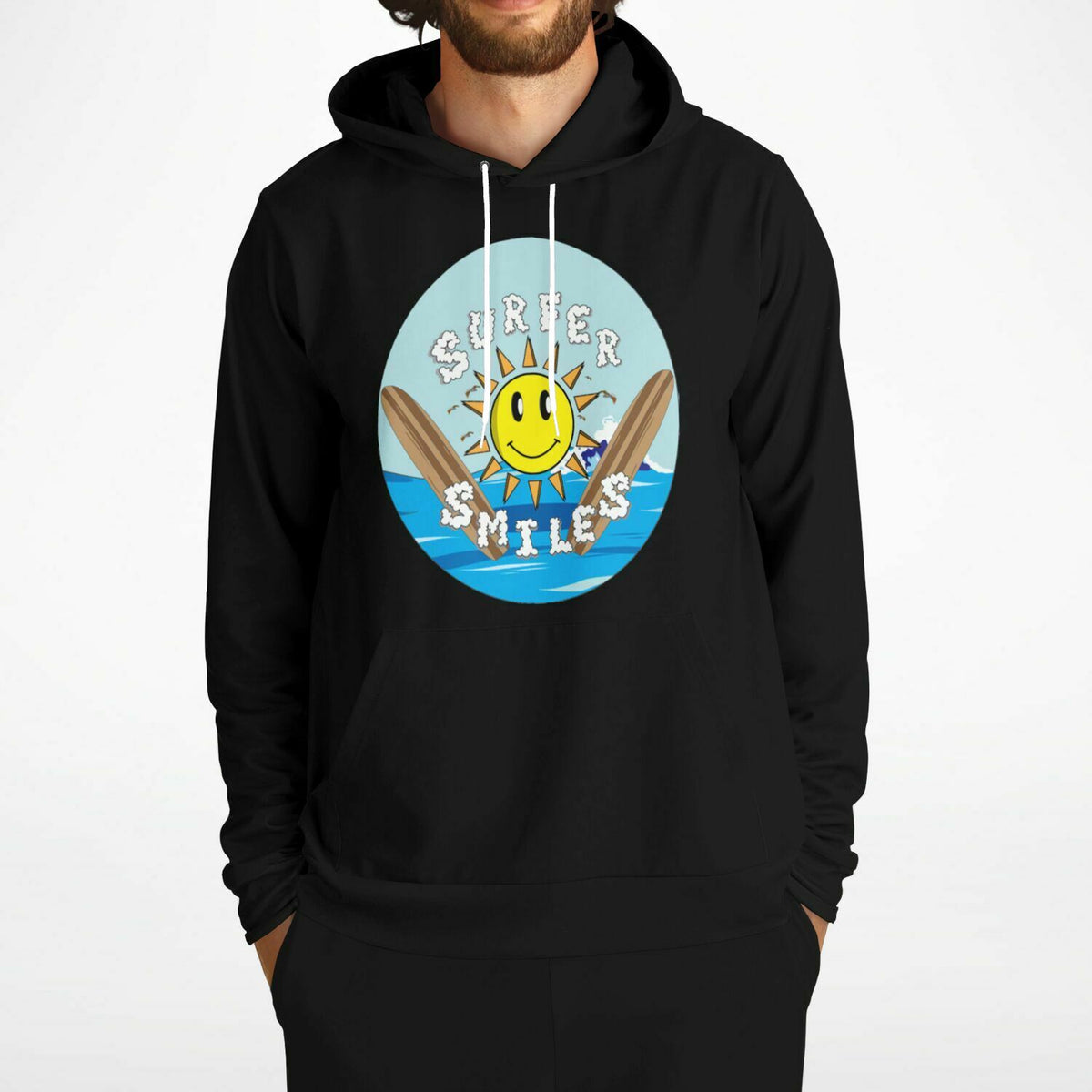 Surfer Smiles Hoodie Black