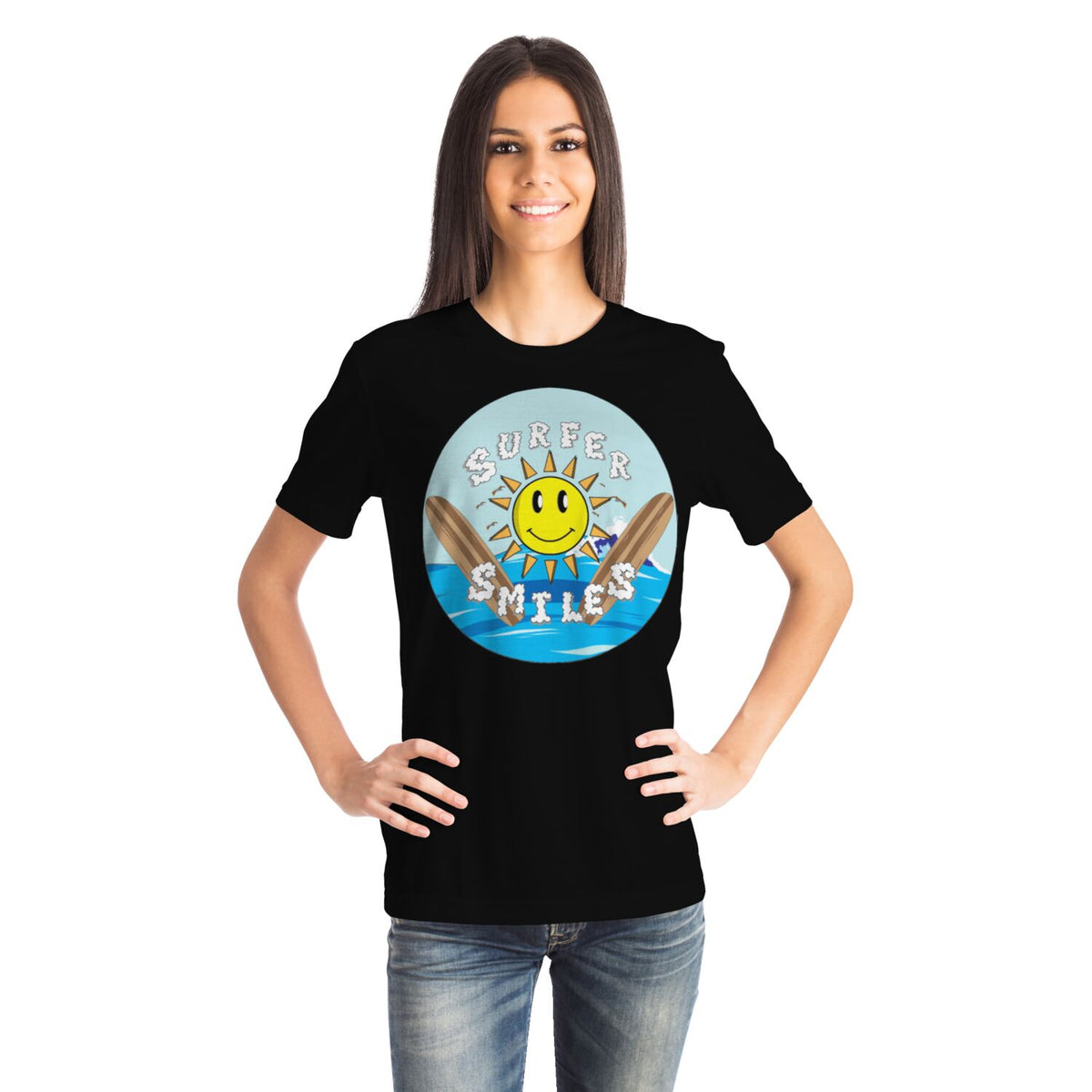 Surfer Smiles T-shirt Black