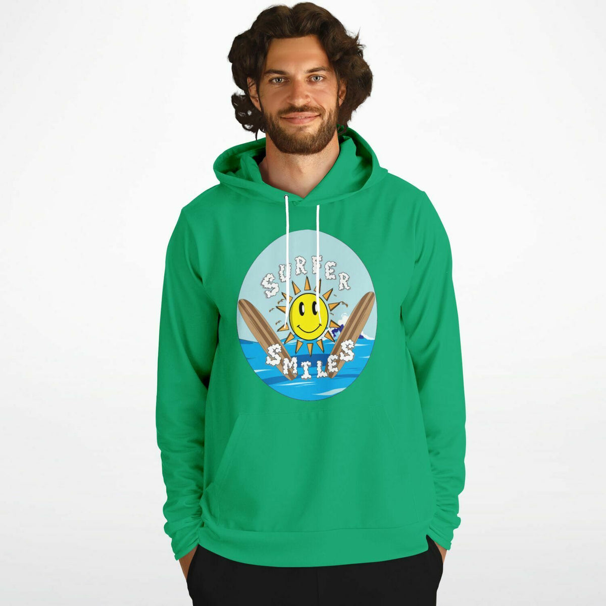 Surfer Smiles Hoodie Green