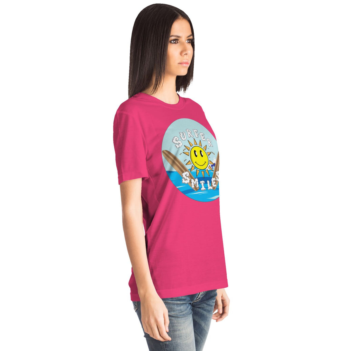 Surfer Smiles T-shirt Pink