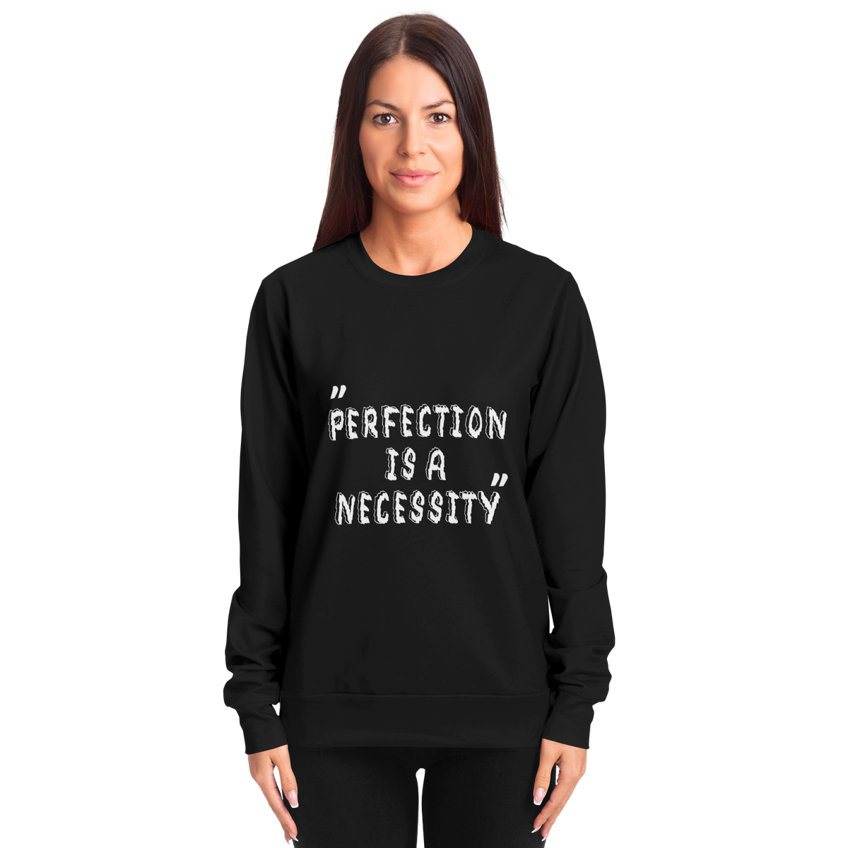 Perfection is a Necessity Winners Win Long Sleeve Shirt Black