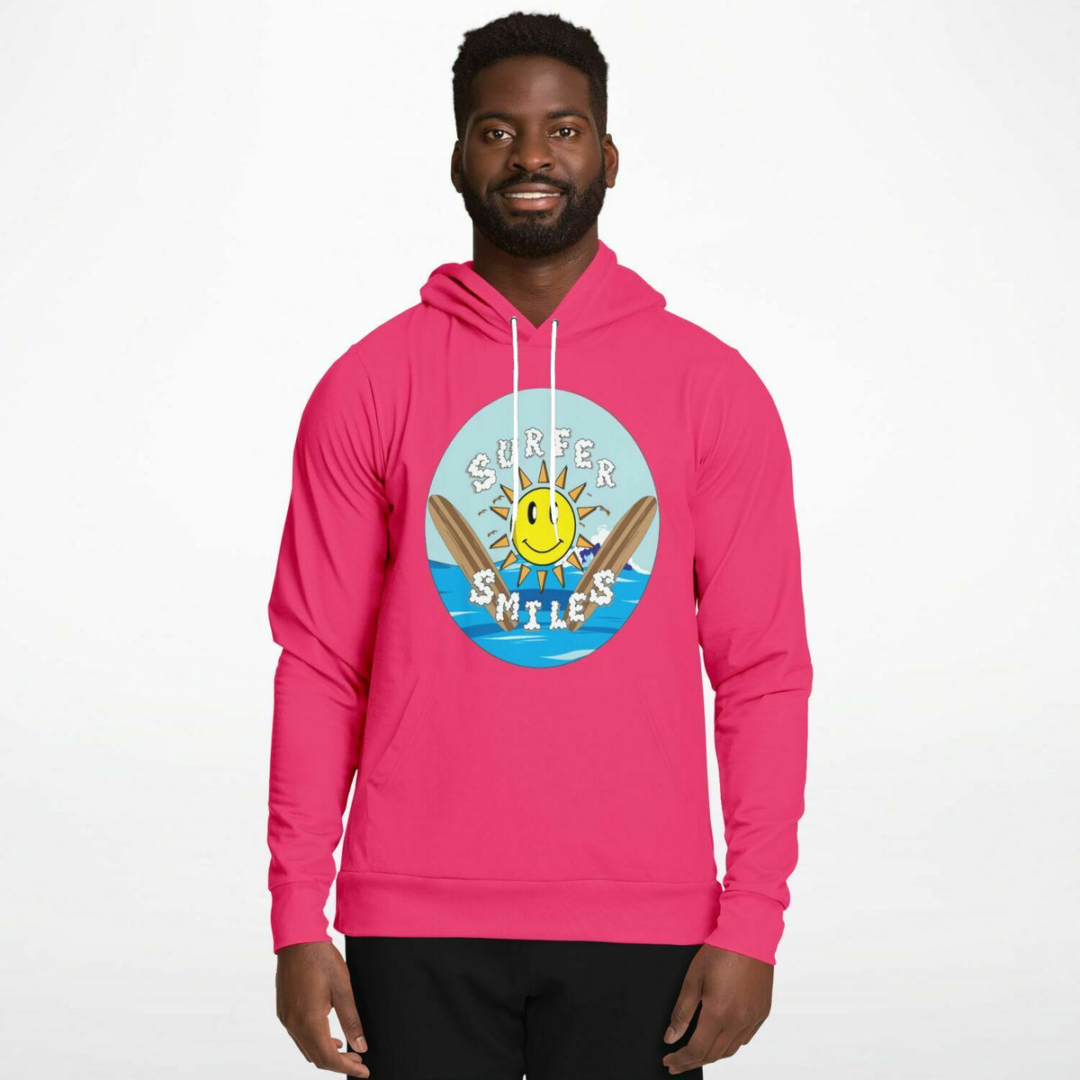 Surfer Smiles Hoodie Pink