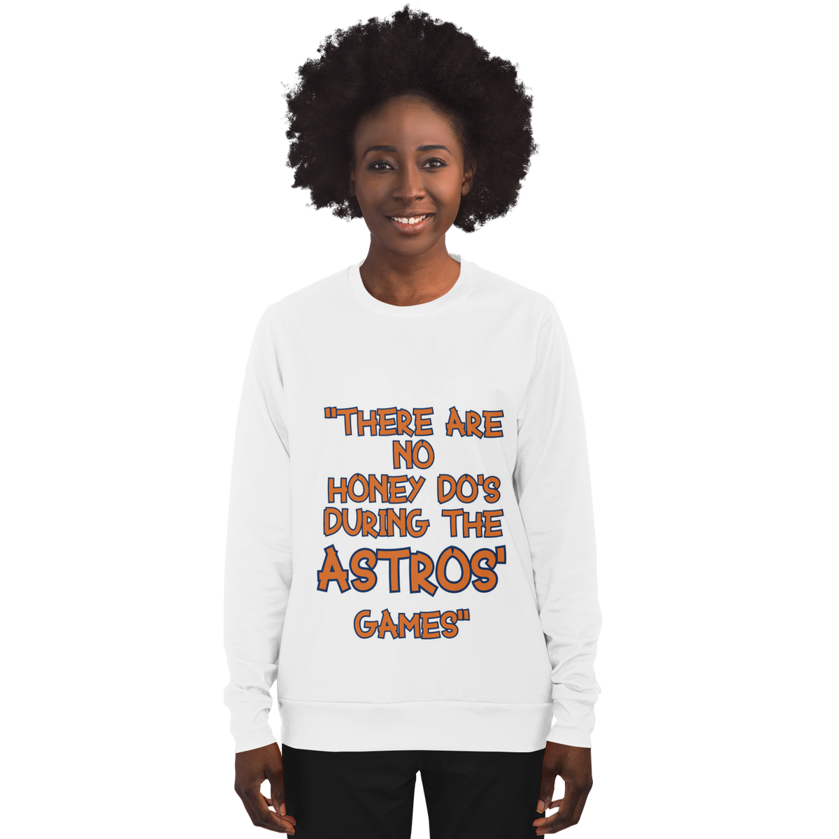 Honey Do's Long Sleeve Shirt Orange & Dark Blue