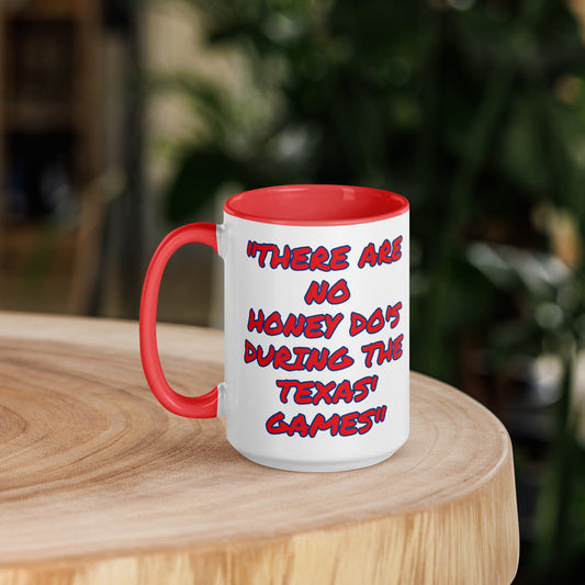 Texas Red Blue No Honey Do White Mug