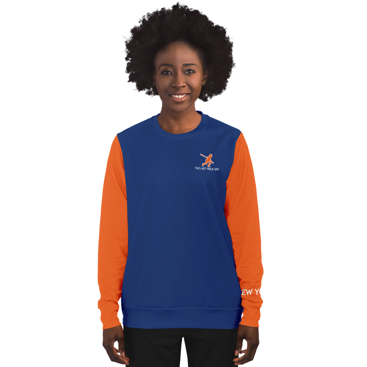 New York Blue Orange Long Sleeve Shirt