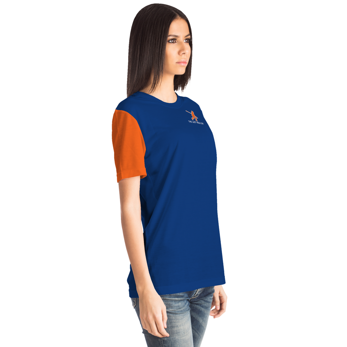 New York Blue Orange Short Sleeve Shirt