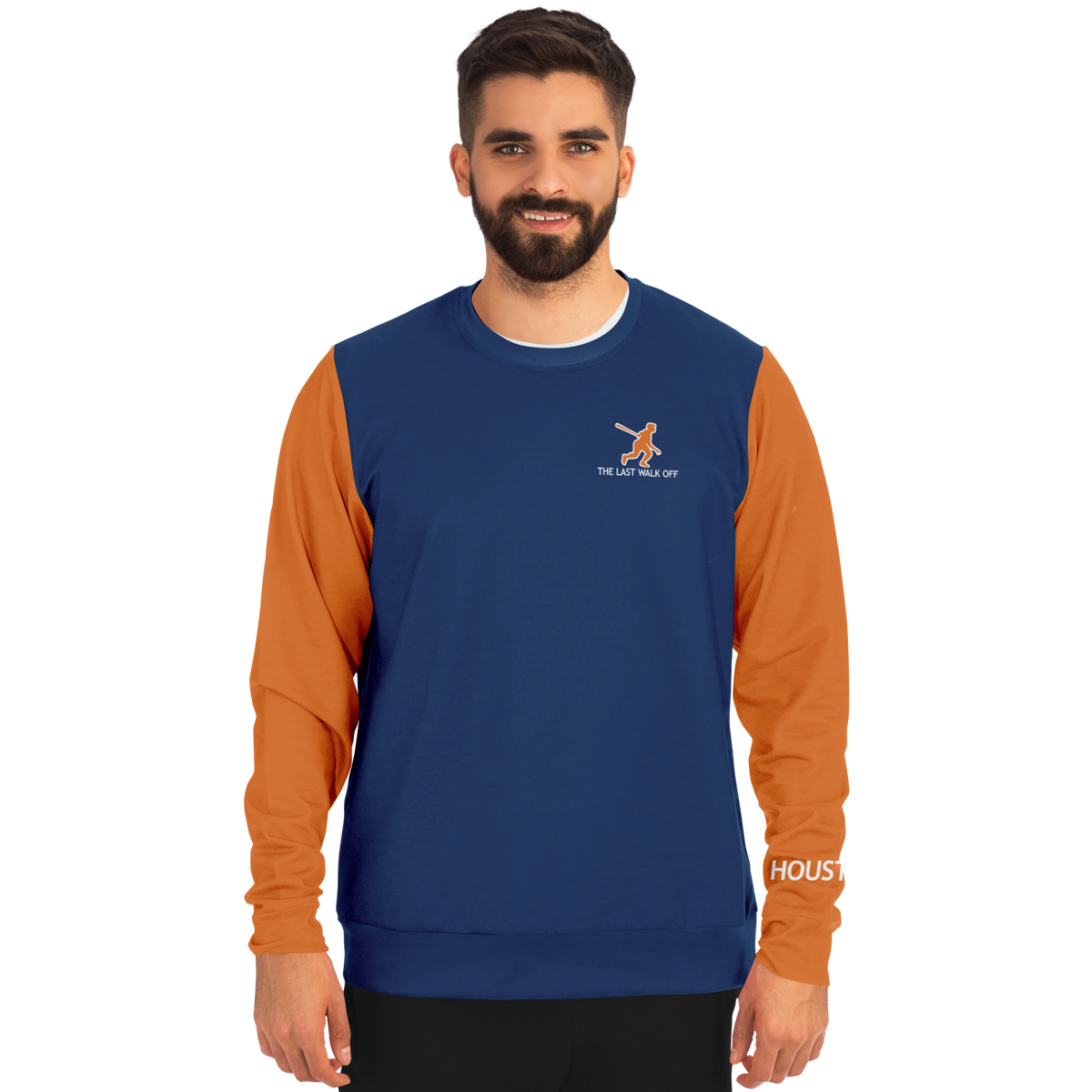 Houston Blue Orange Long Sleeve Shirt Rocket