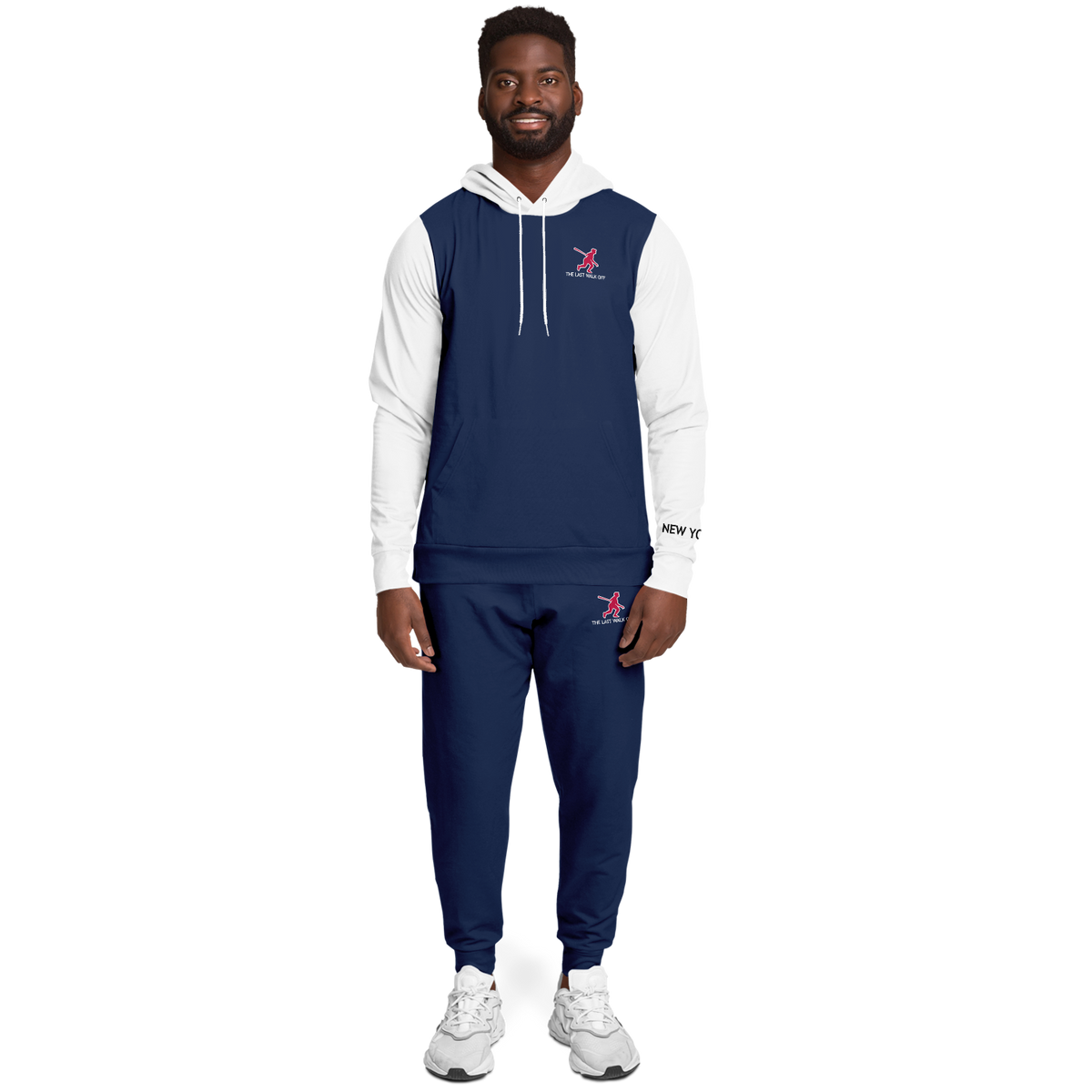 New York Navy Blue White Hoodie and Joggers LIGHTS