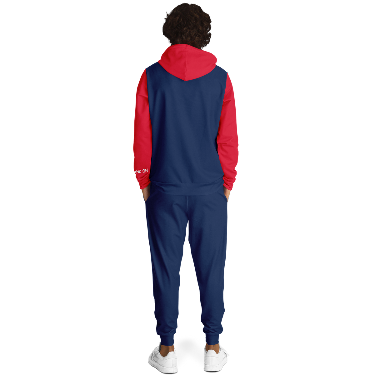 Cleveland Navy Blue Red Hoodie and Joggers