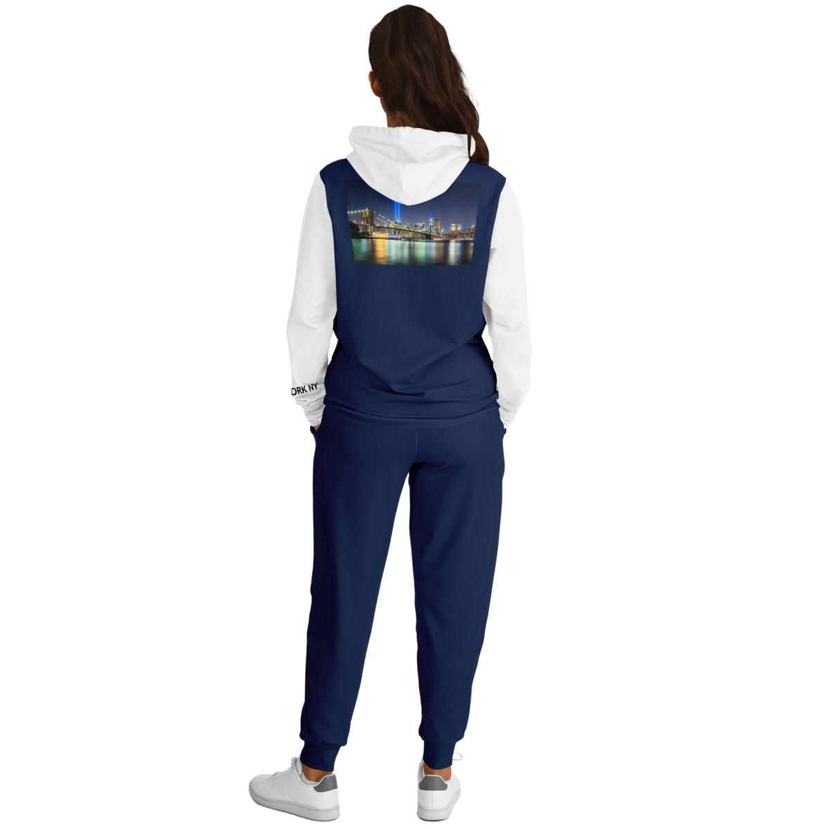 New York Navy Blue White Hoodie and Joggers LIGHTS