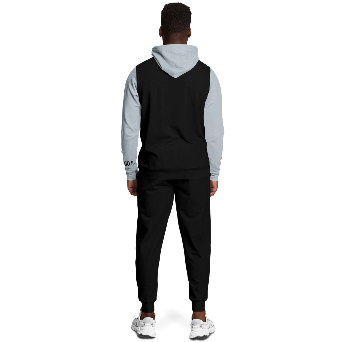 Chicago Black Silver Hoodie and Joggers