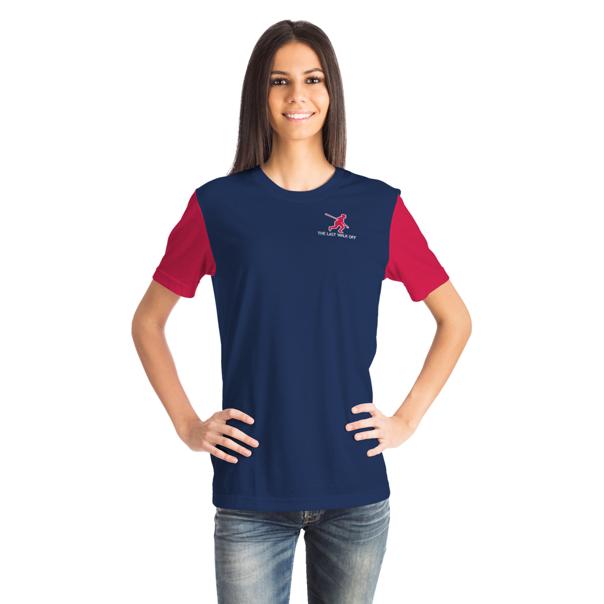Atlanta Navy Blue Red Short Sleeve Shirt