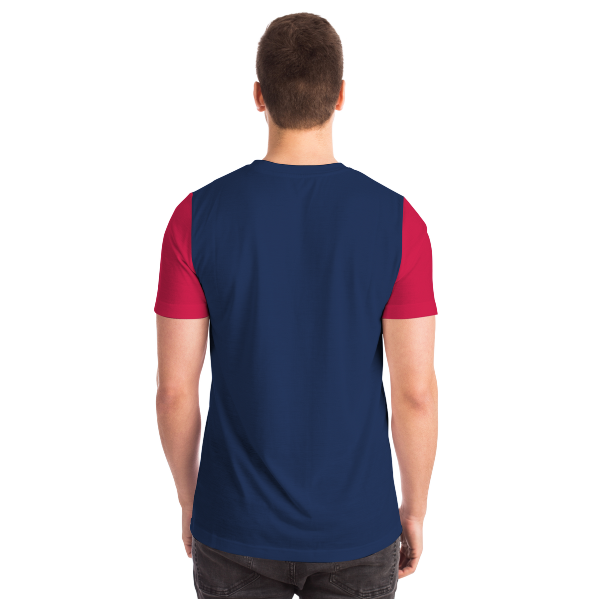 Atlanta Navy Blue Red Short Sleeve Shirt