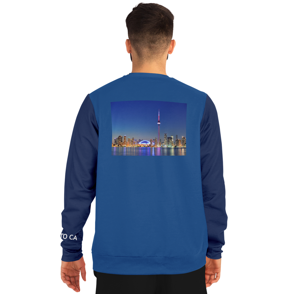 Toronto Blue Navy Blue Long Sleeve Shirt Skyline