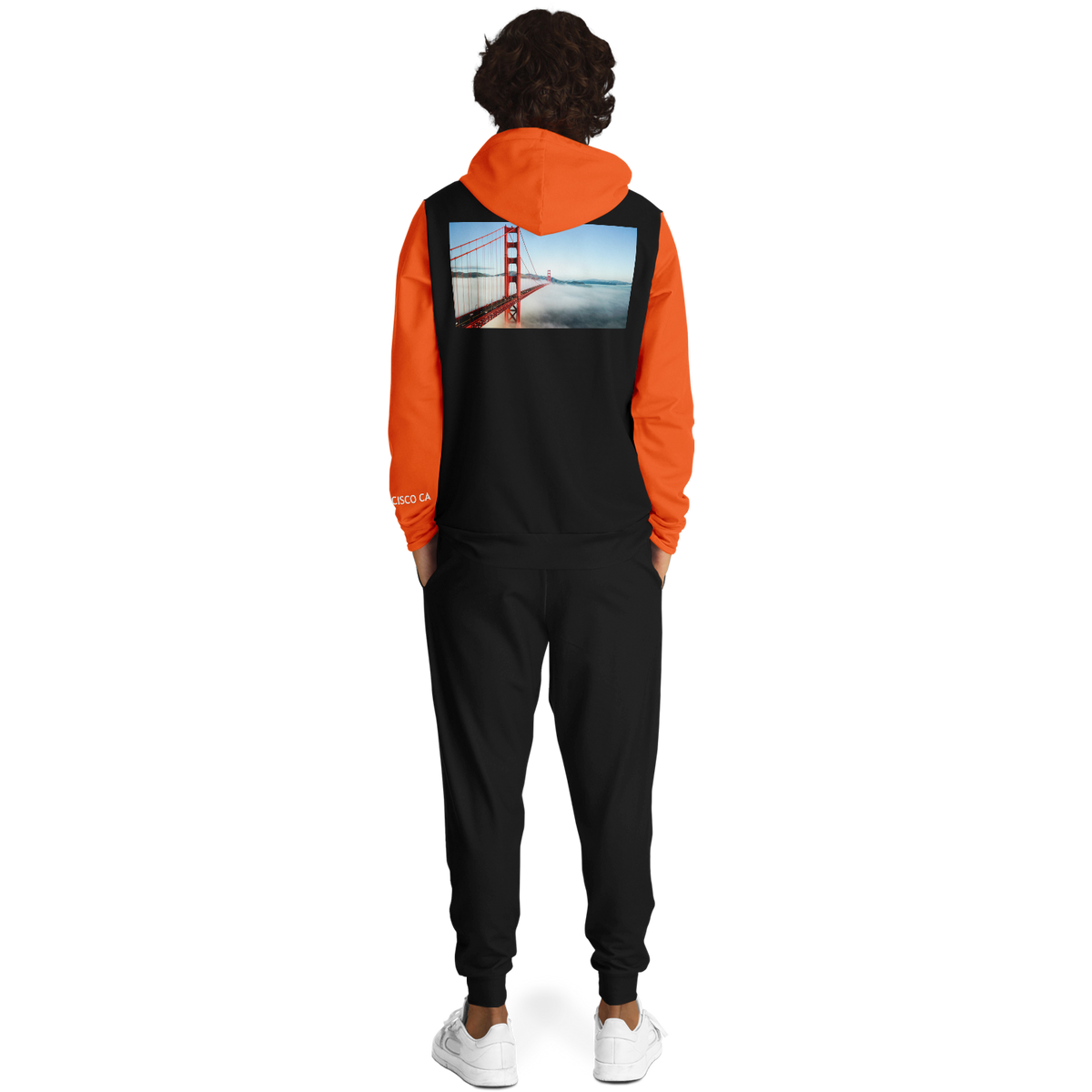 San Francisco Black Orange Hoodie and Joggers Bridge