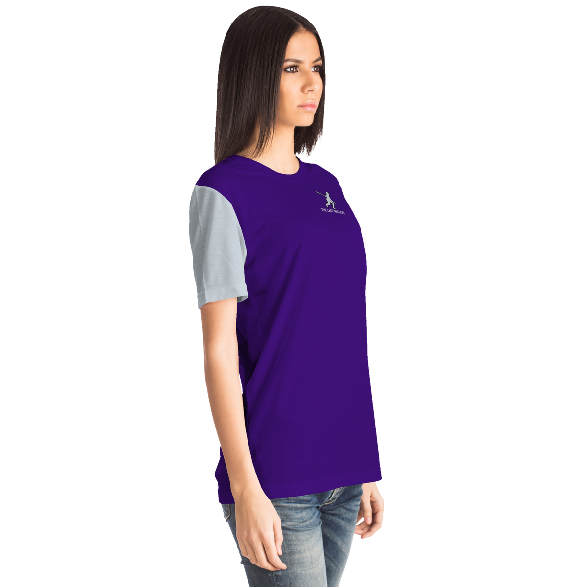Denver Purple Gray Short Sleeve Shirt