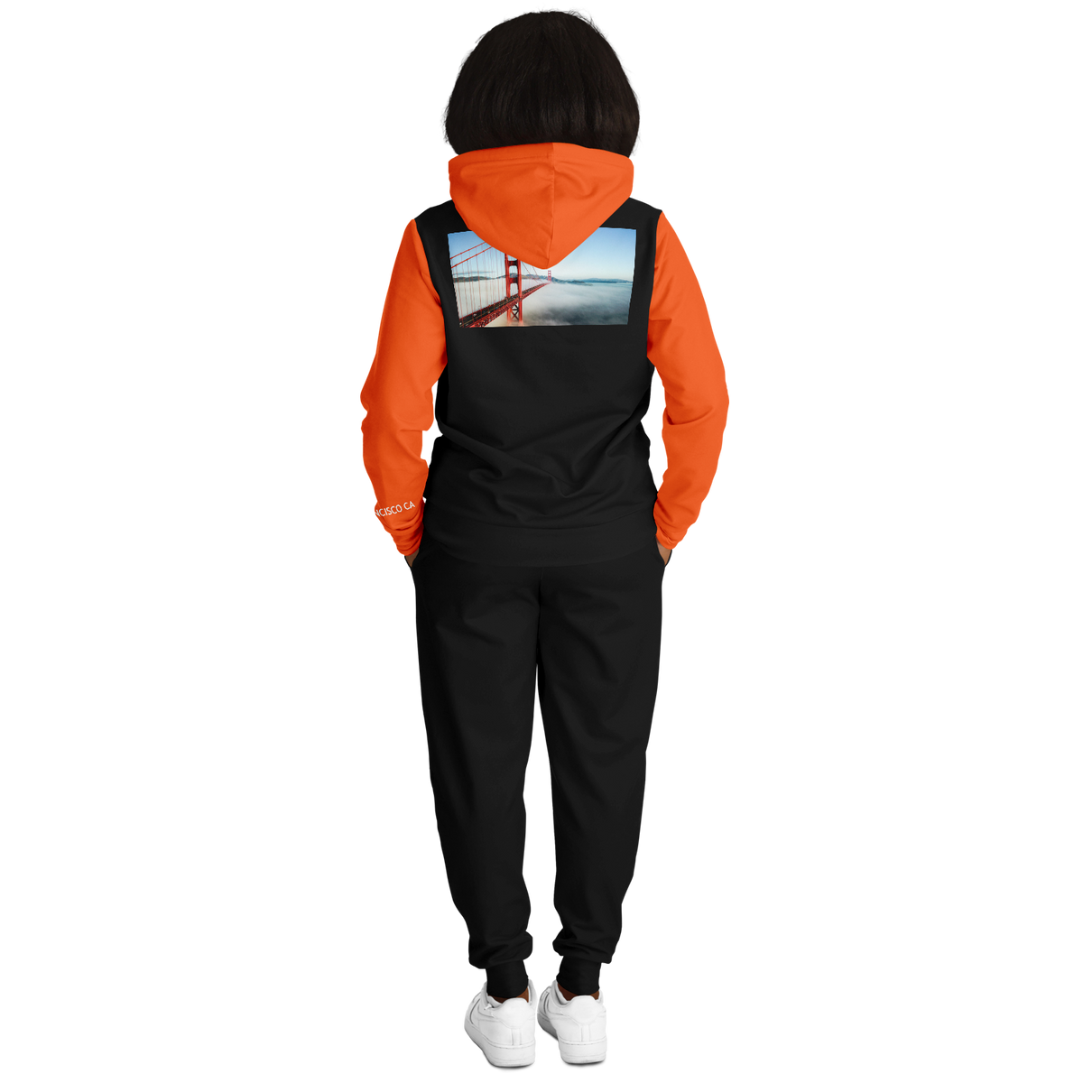 San Francisco Black Orange Hoodie and Joggers Bridge