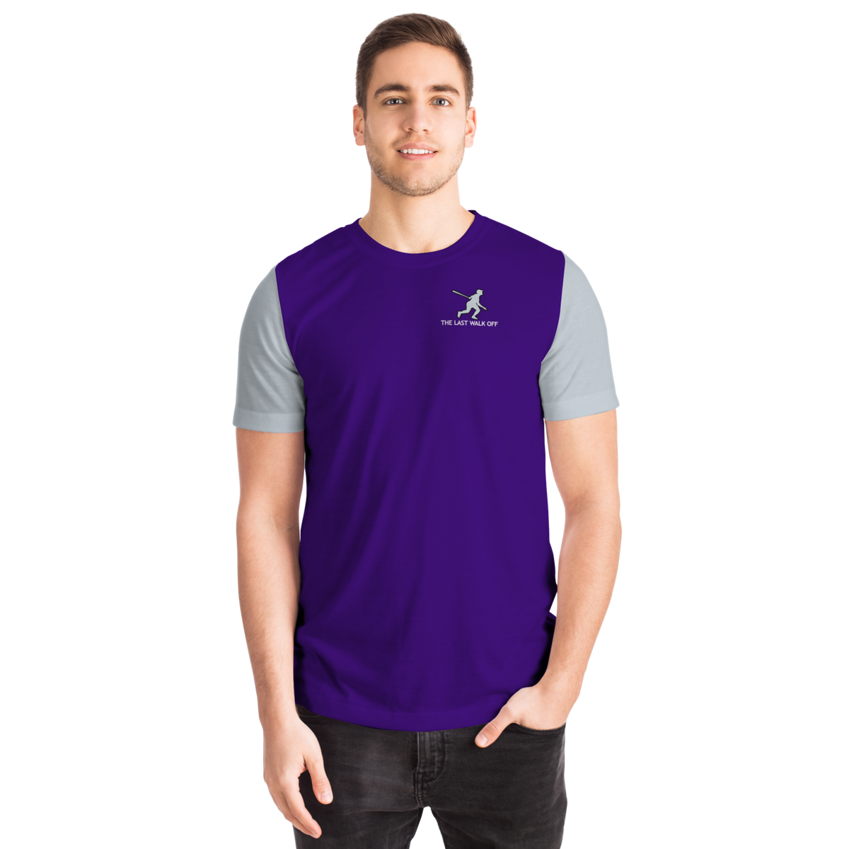 Denver Purple Gray Short Sleeve Shirt