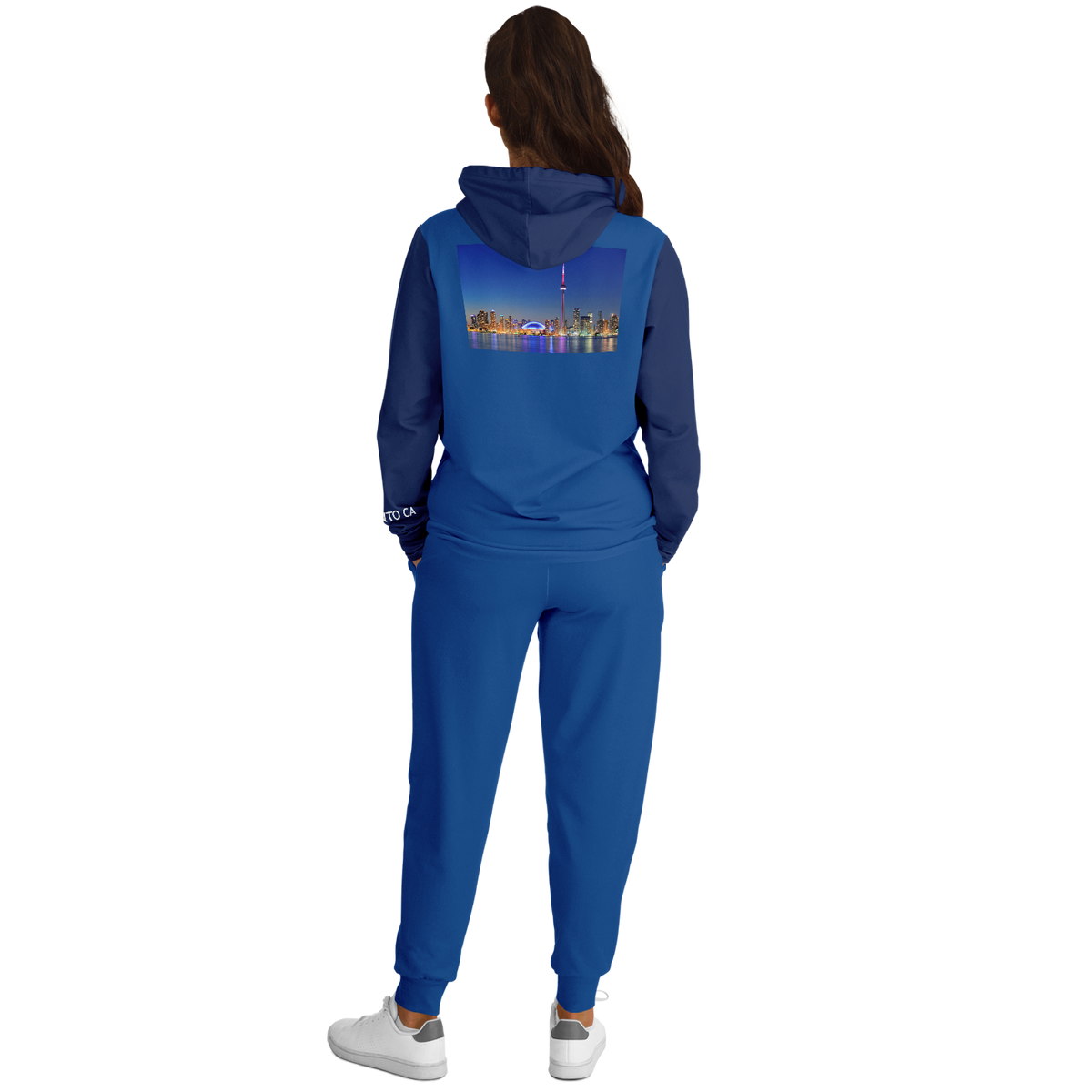 Toronto Blue Navy Blue Hoodie and Joggers Skyline