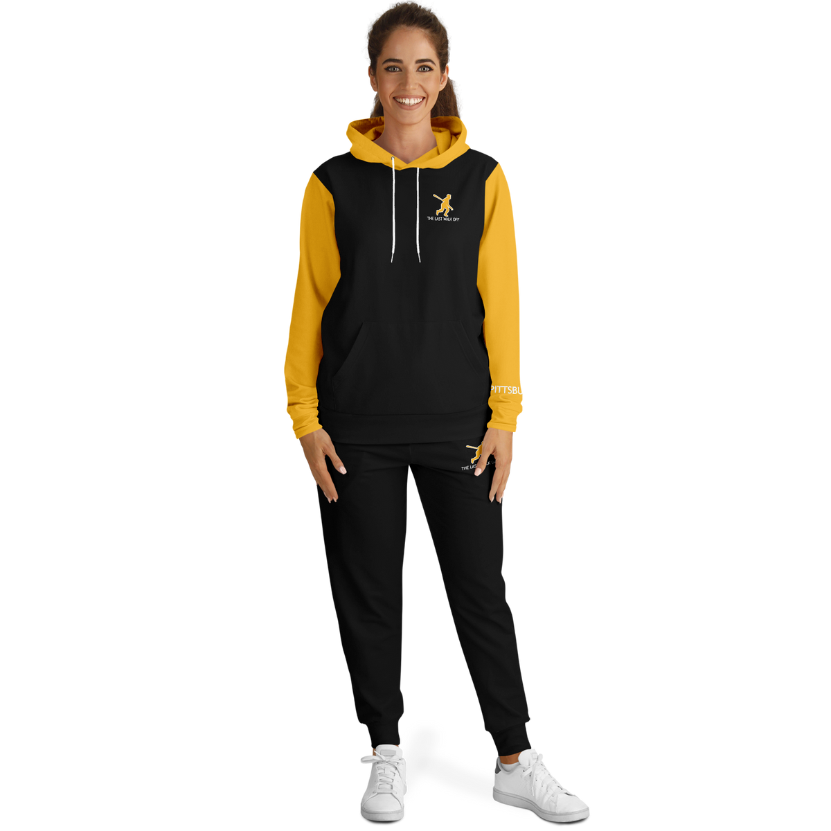 Pittsburgh Black Yellow Hoodie and Joggers