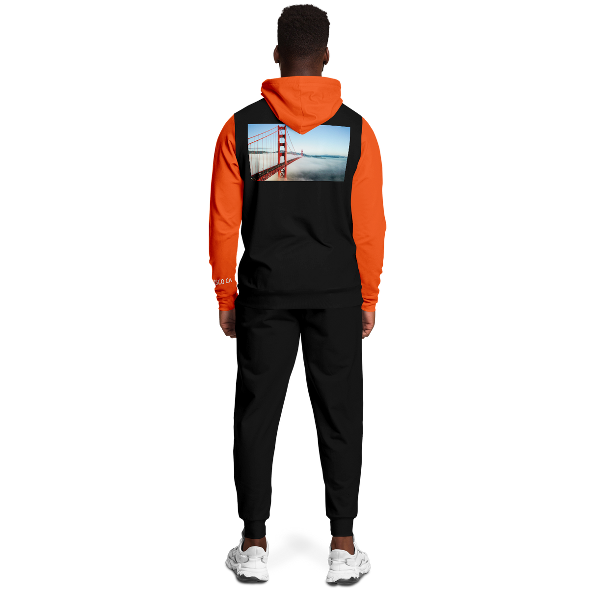 San Francisco Black Orange Hoodie and Joggers Bridge