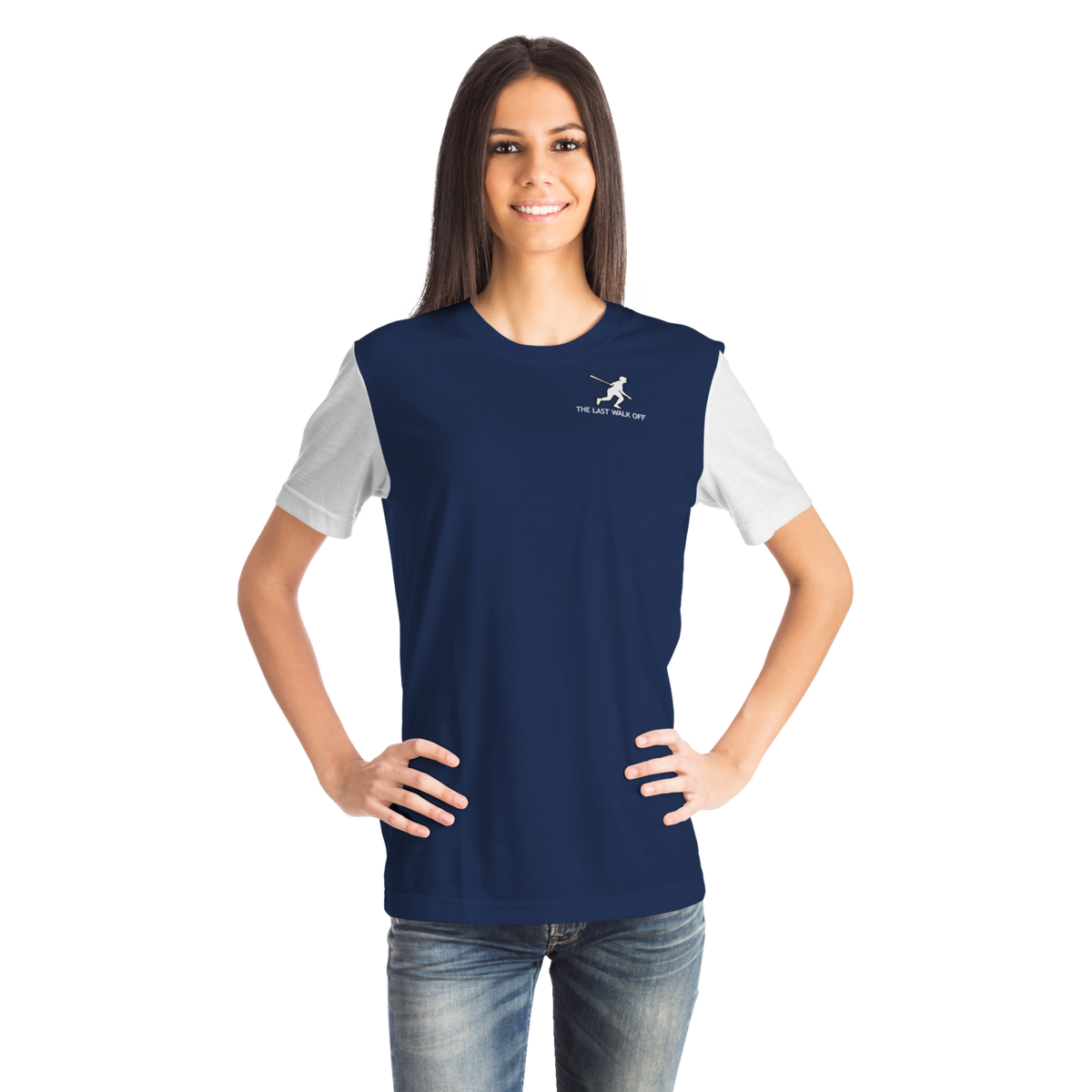 New York Navy Blue White Short Sleeve Shirt