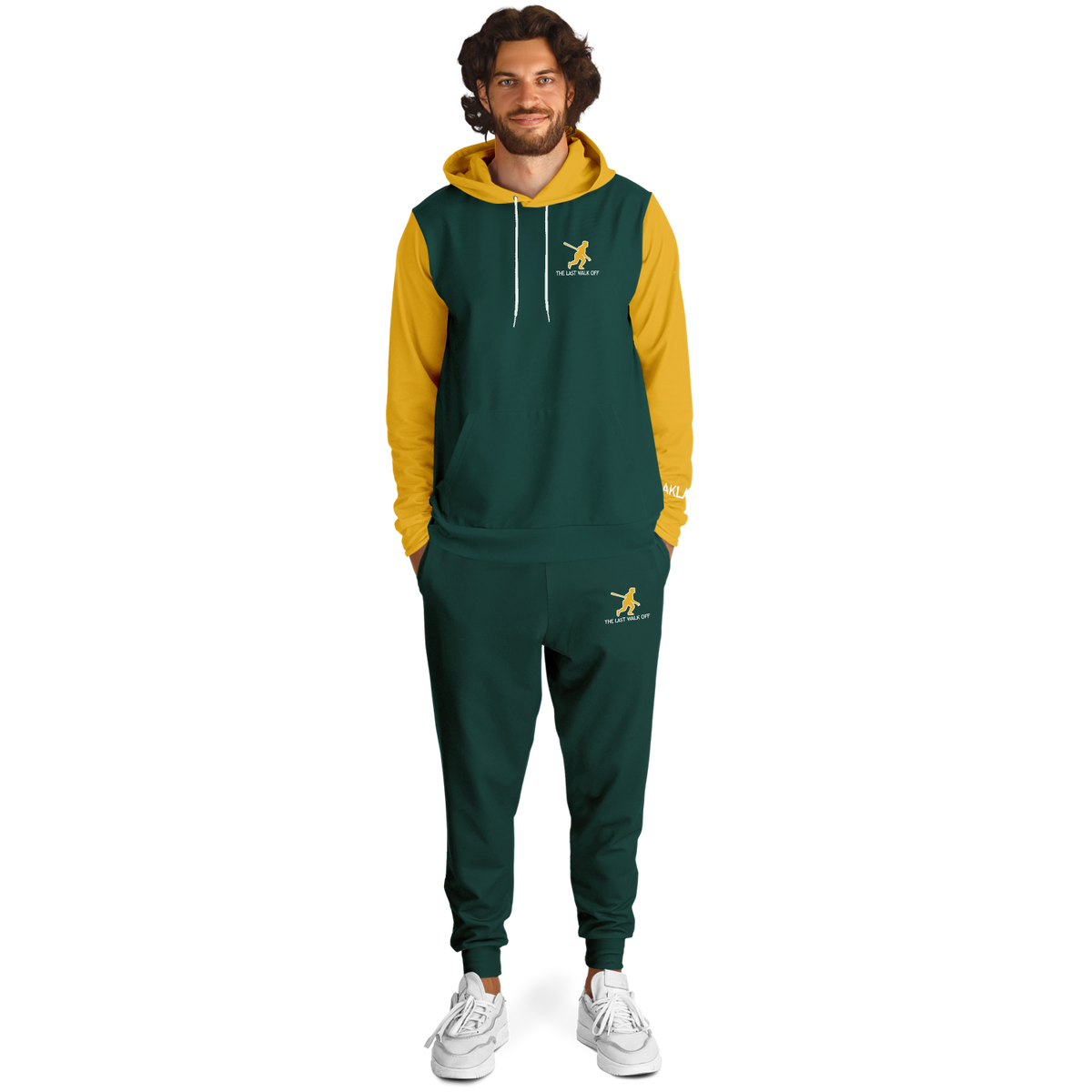 Oakland Green Yellow Hoodie and Joggers