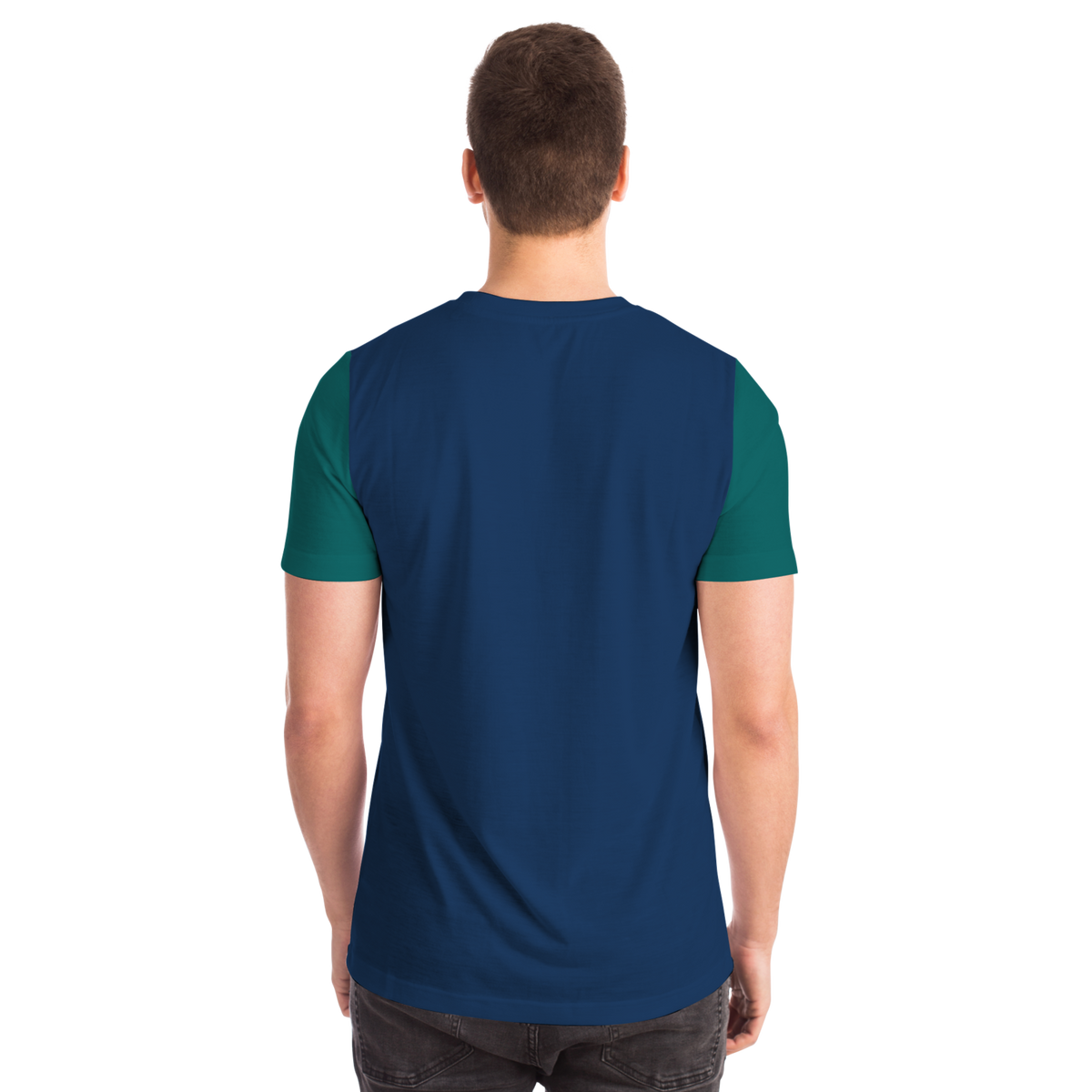Seattle Navy Blue Green Short Sleeve Shirt