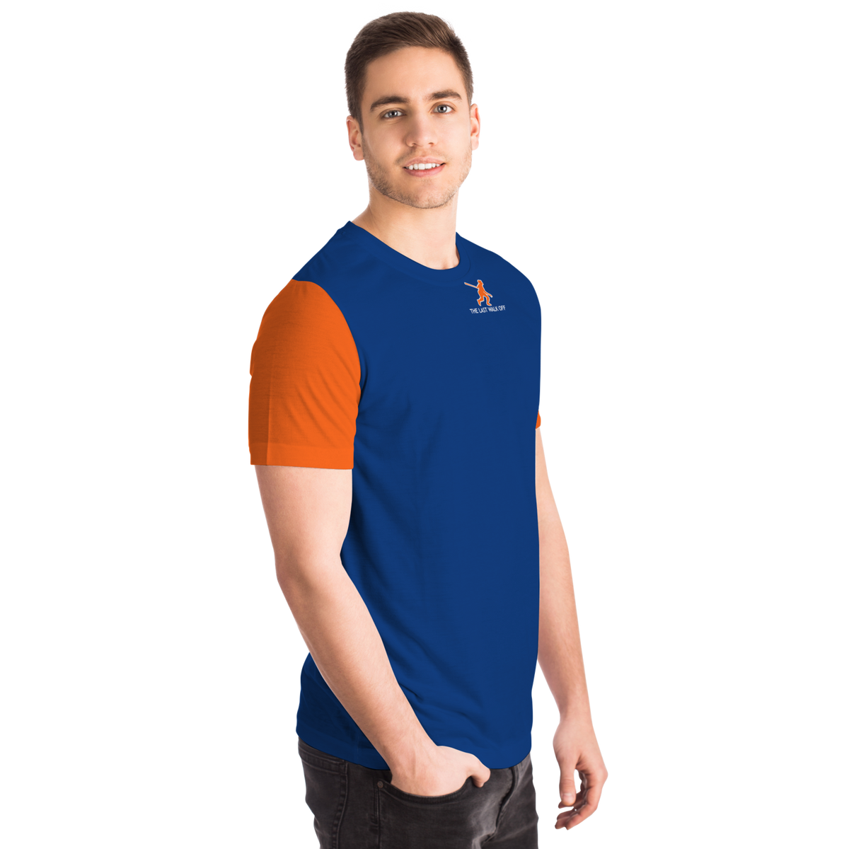New York Blue Orange Short Sleeve Shirt