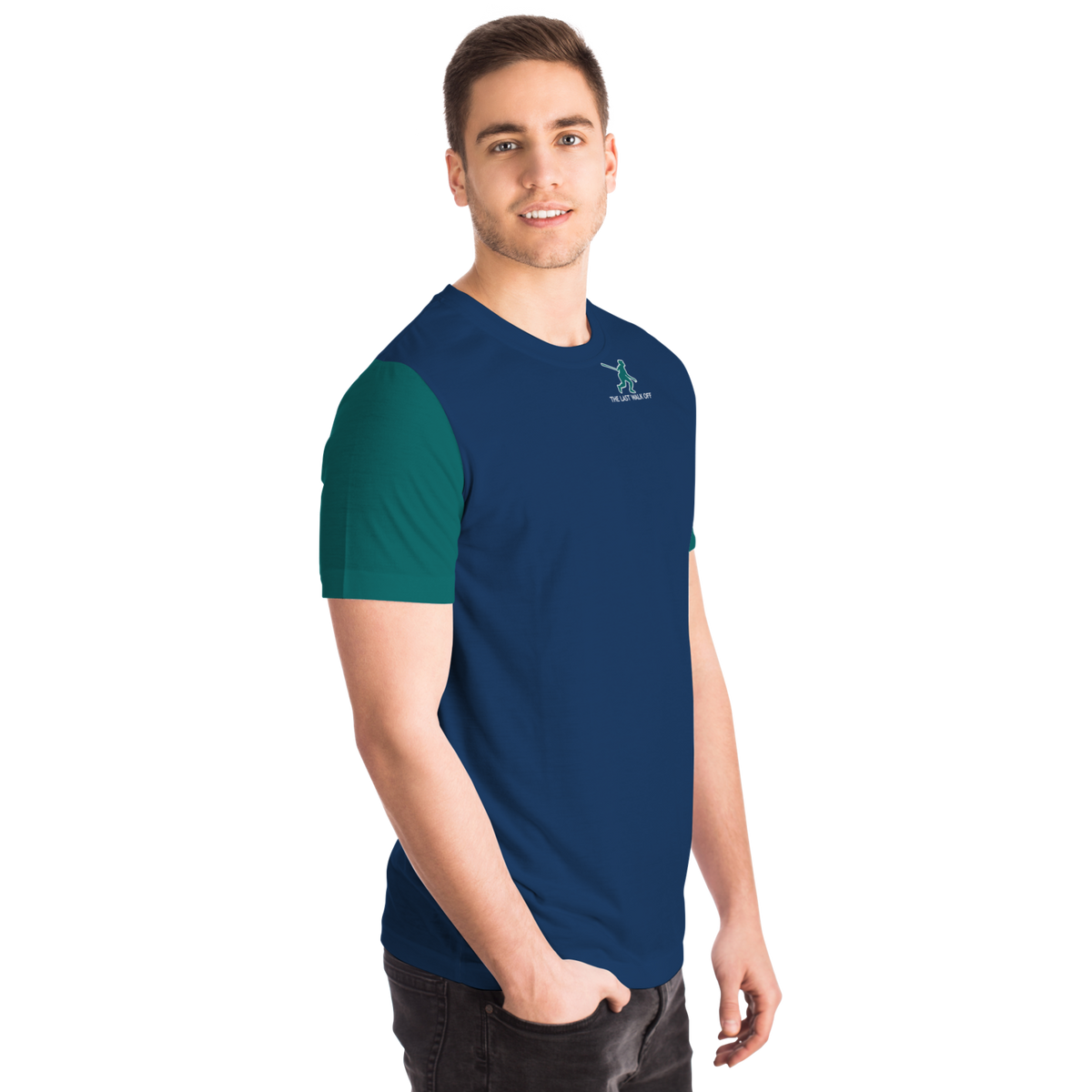 Seattle Navy Blue Green Short Sleeve Shirt