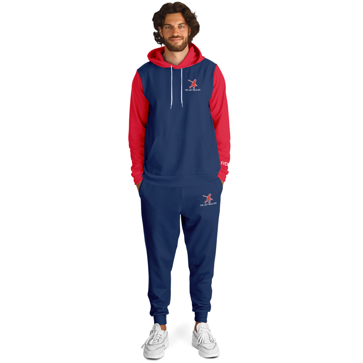 Cleveland Navy Blue Red Hoodie and Joggers