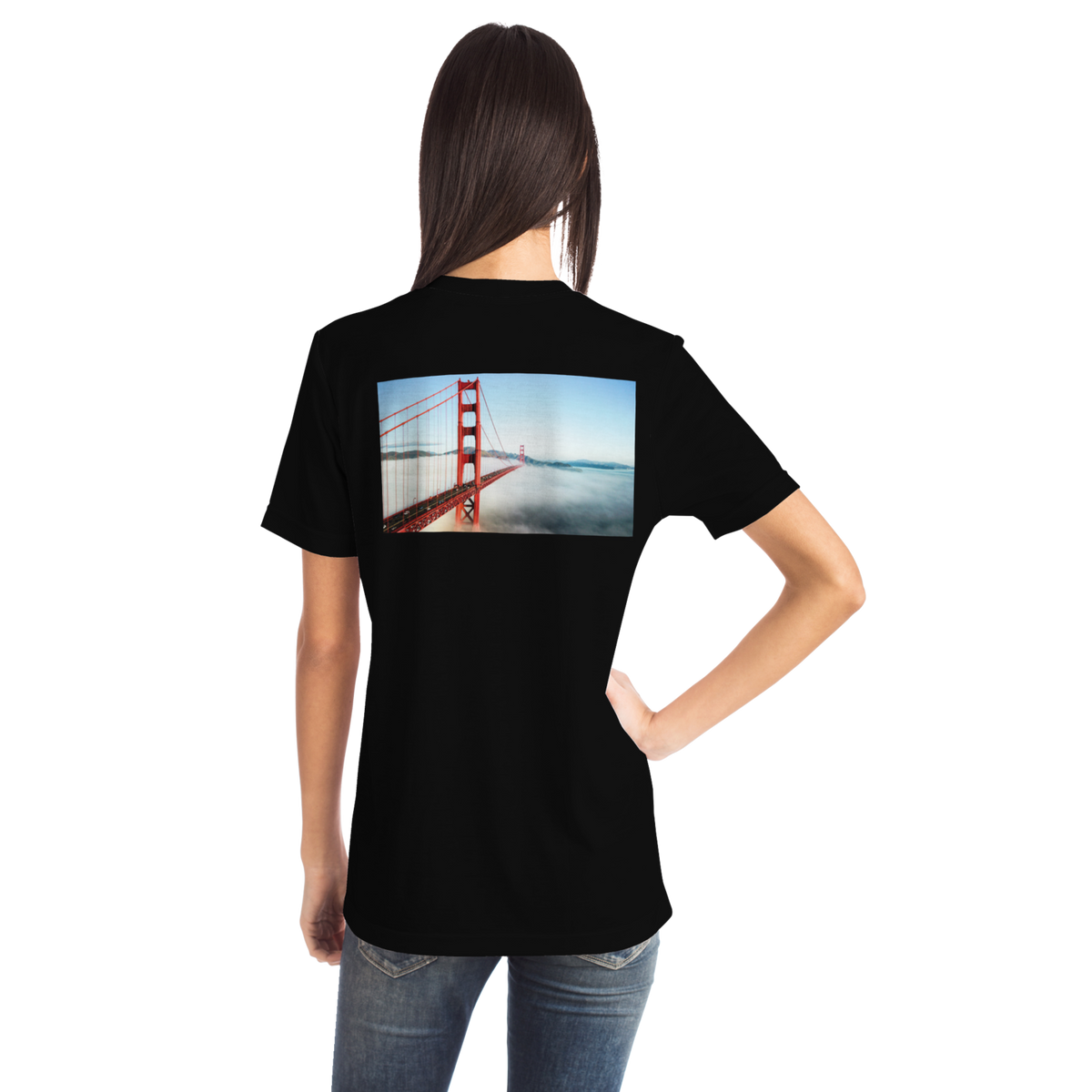San Francisco Black Short Sleeve Shirt Bridge
