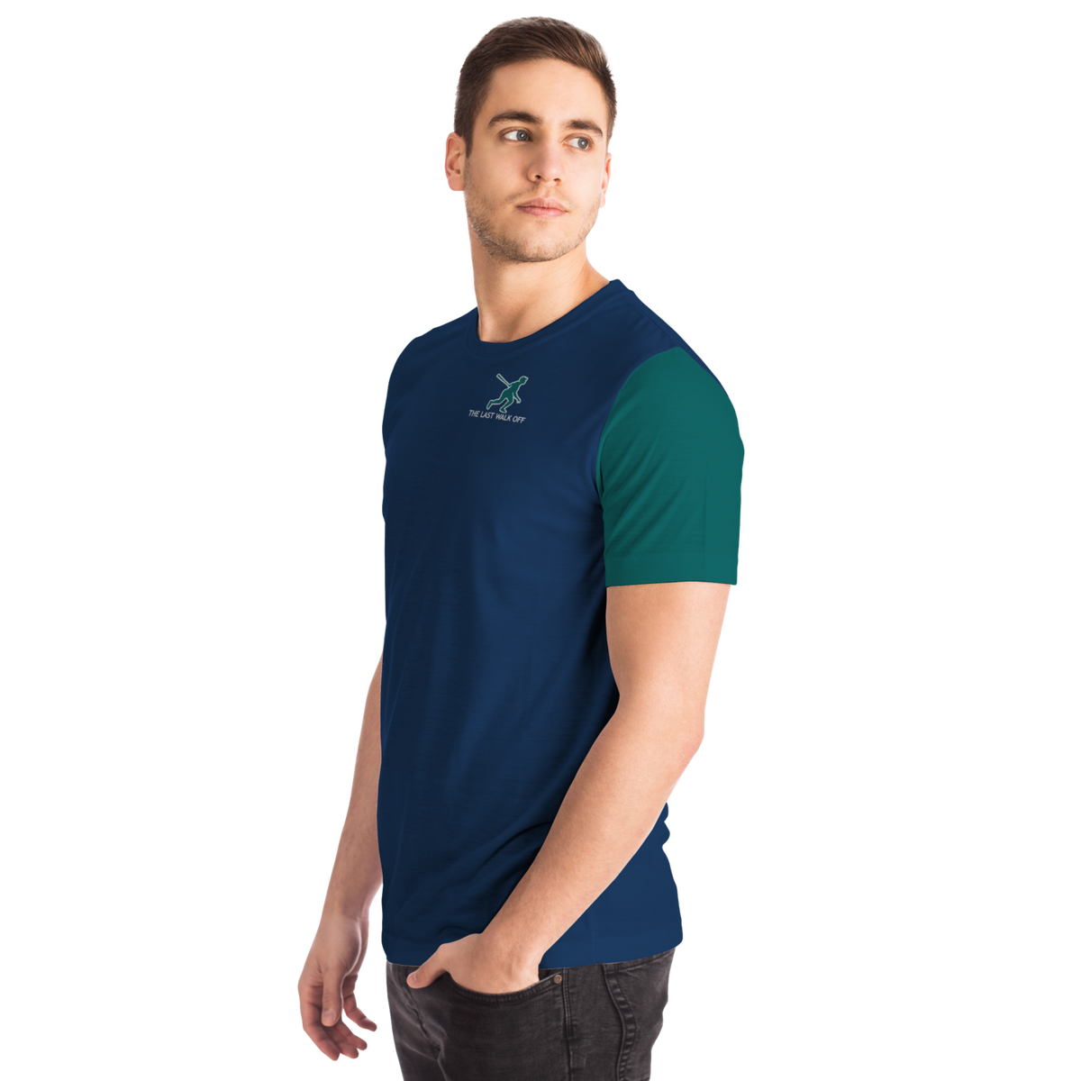 Seattle Navy Blue Green Short Sleeve Shirt