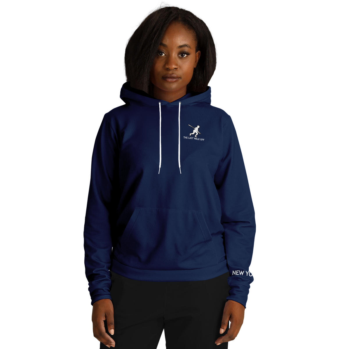 New York Navy Blue Hoodie Lights