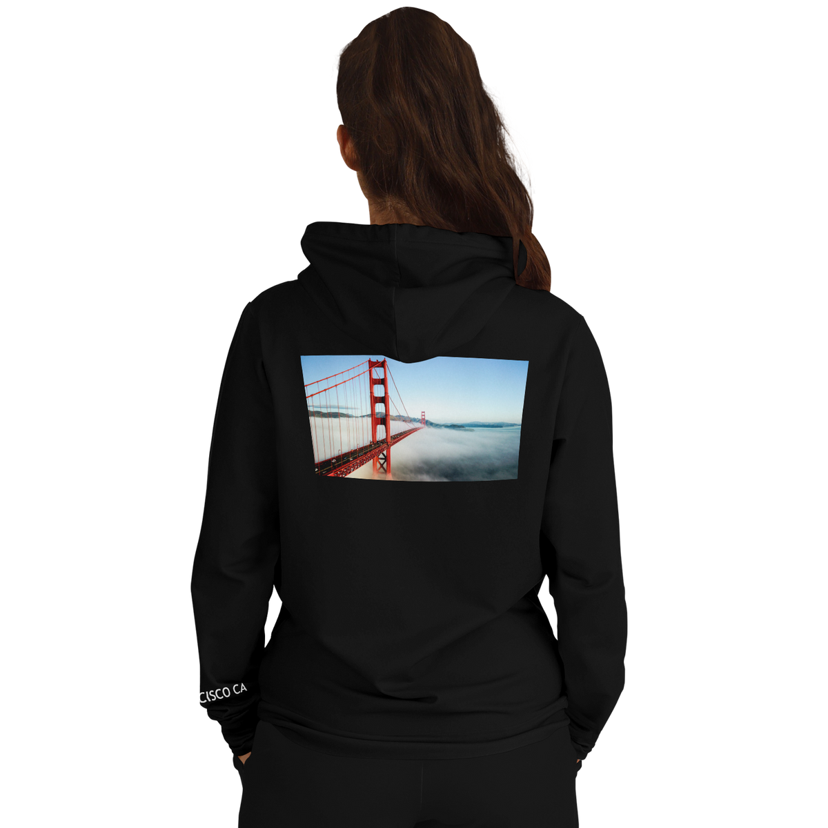 San Francisco Black Hoodie Bridge