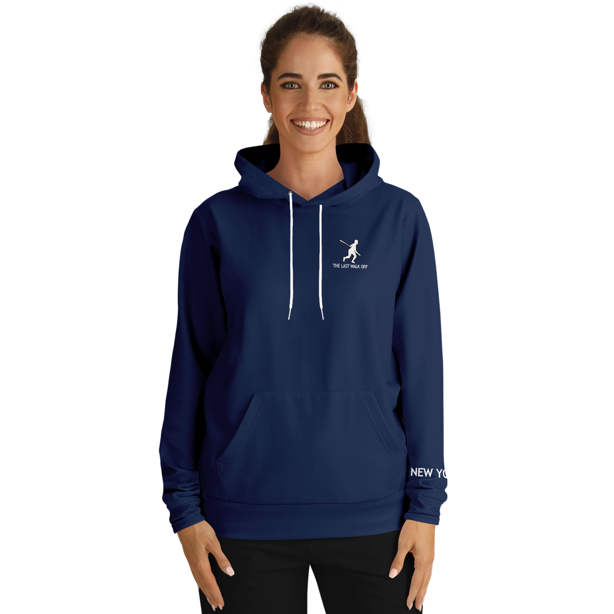 New York Navy Blue Hoodie Lights