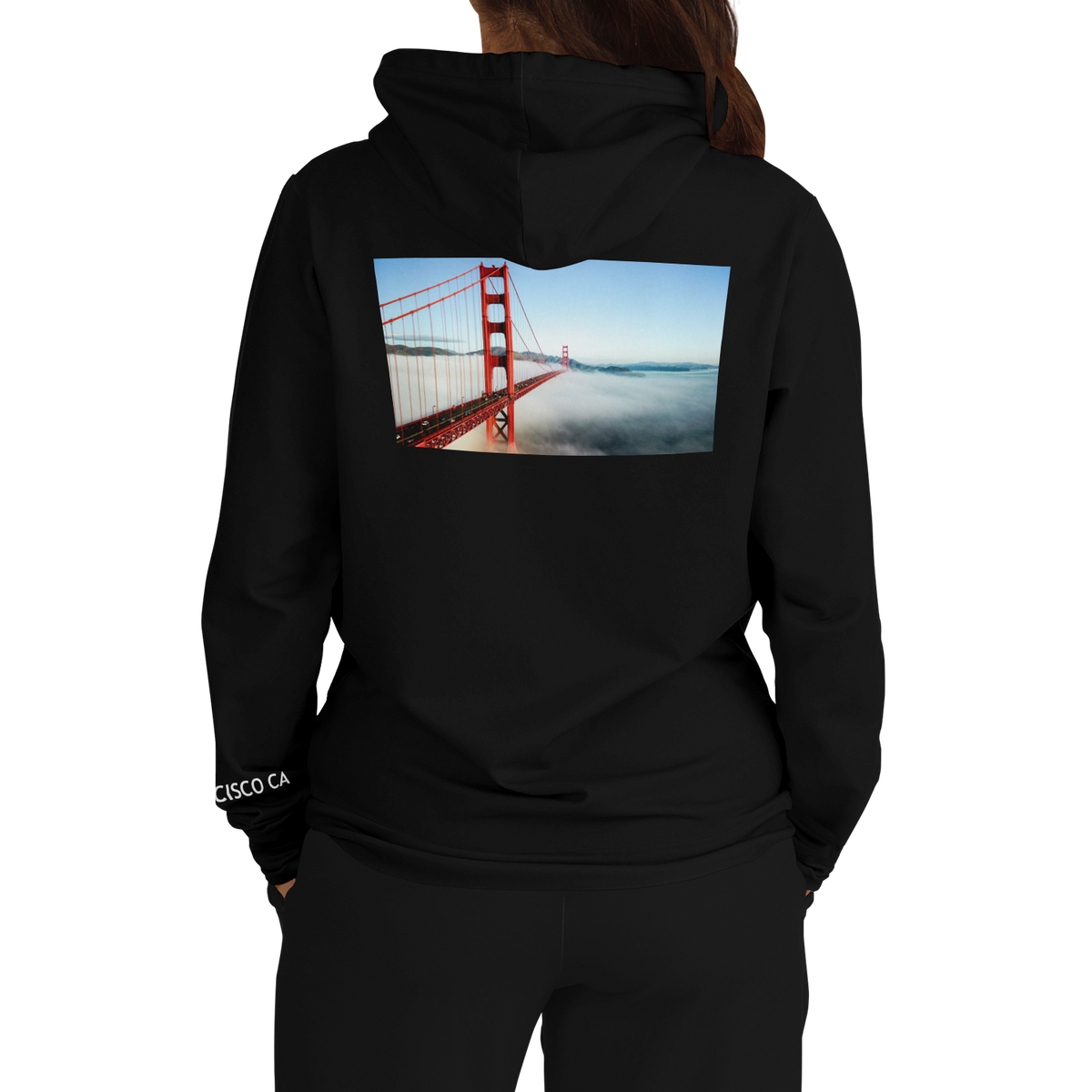 San Francisco Black Hoodie Bridge