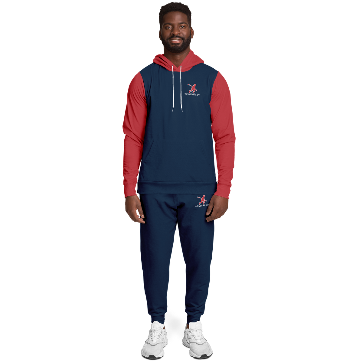 Boston Navy Blue Red Hoodie and Joggers