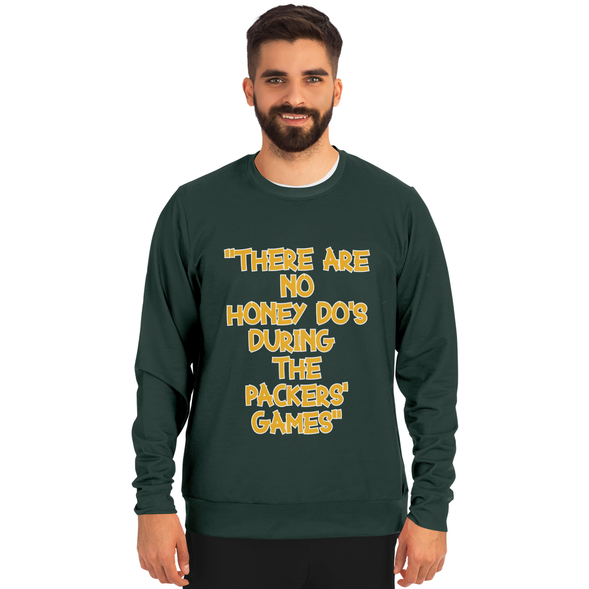 Honey Do's Dark Green Yellow Long Sleeve Shirt
