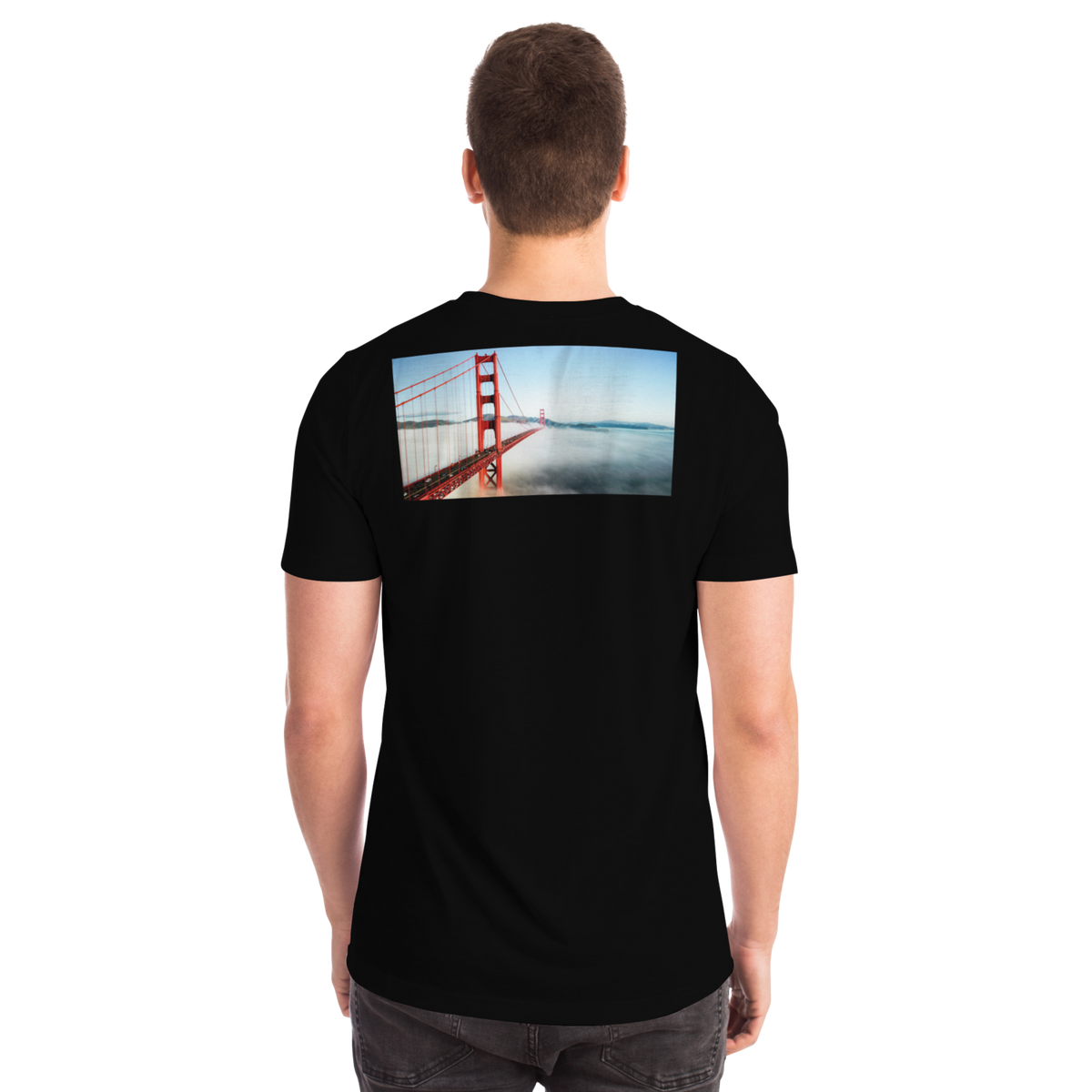 San Francisco Black Short Sleeve Shirt Bridge