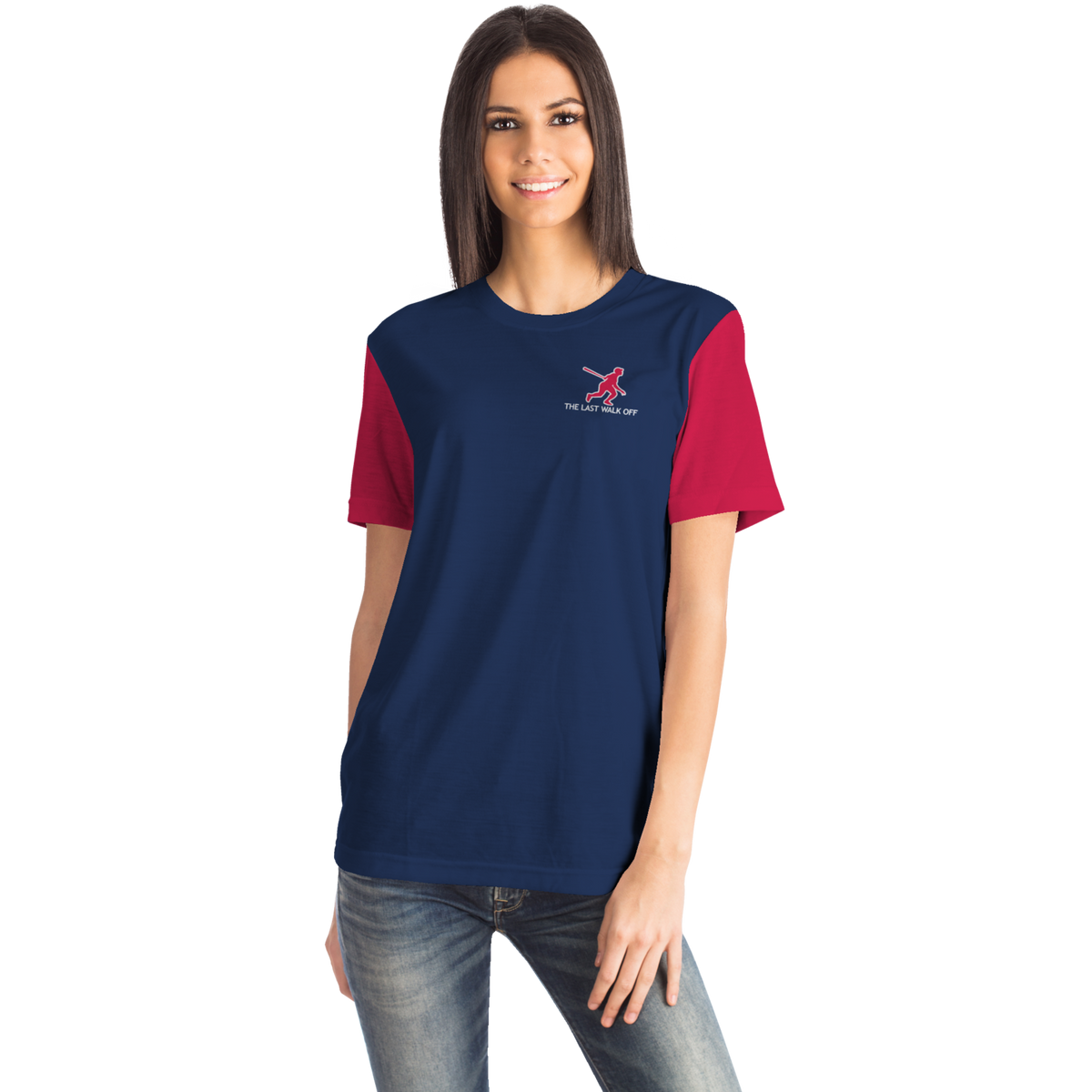 Atlanta Navy Blue Red Short Sleeve Shirt