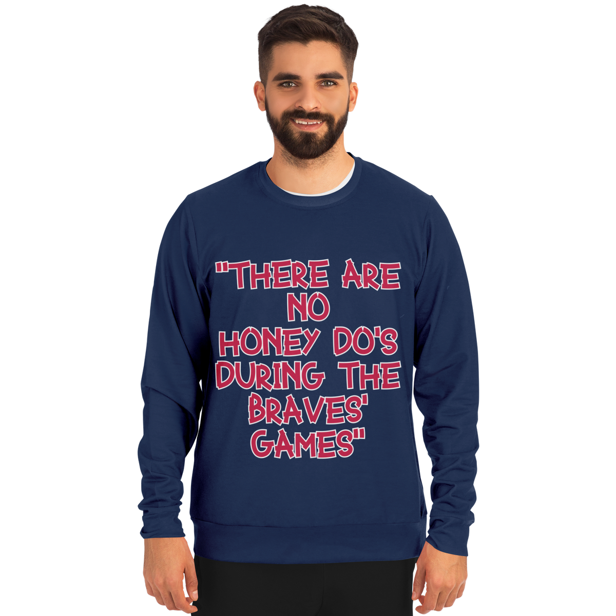 Honey Do's Navy Blue Red Long Sleeve Shirt 2