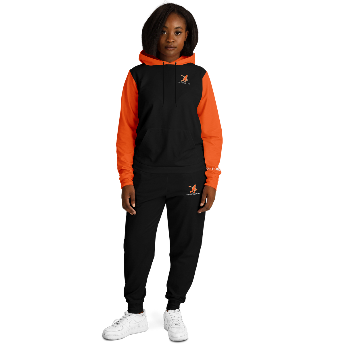 San Francisco Black Orange Hoodie and Joggers Bridge