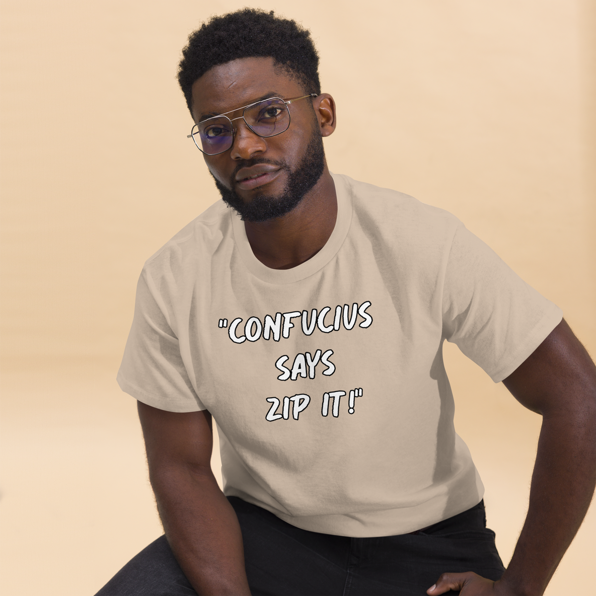 Confucius Zip It T-shirt